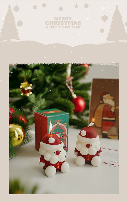 Scented Candles Gifts for Women, Christmas Tree Santa Scented Candles Gift Boxed, Long Lasting, Home Fragrance Gifts (Christmas Santa)