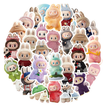 50pcs Princess Aven Superheros Toy Kids Stickers Luggage Laptop Skateboard Waterproof Party Bag Fillers Waterbottle Decal Graffiti Patches (Labubu)