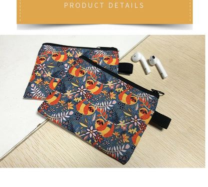 2 Pack Small Coin Purse, Cute Cartoon Wallet Mini Purse Holder for Women Girls Children, Oxford Pouch Small Change Bag for Coin, Credit Card, ID Card, Keys, Lipstick (Labubu)