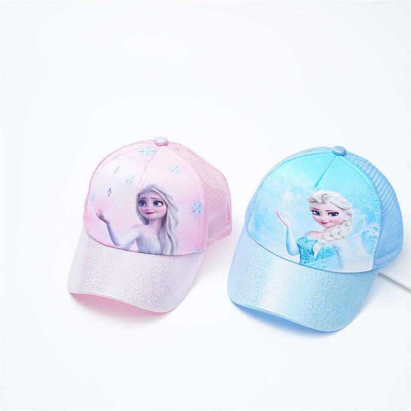 Kids Cotton Baseball Cap Hat for Boys, Boys Caps Perfect for Outdoor Sunny Days Sun Hat 3+ Years(BLUE FROZEN)