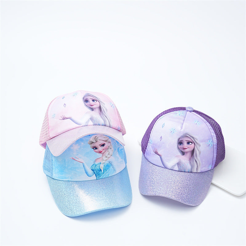 Kids Cotton Baseball Cap Hat for Boys, Boys Caps Perfect for Outdoor Sunny Days Sun Hat 3+ Years(BLUE FROZEN)