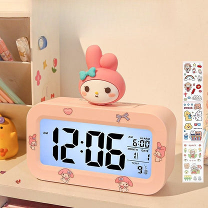 LED Digital Children Alarm Clock With Night Light - Light Alarm Clock for Girls Boys Teenagers School Back To School Gifts Dual Alarms Snooze Modes Temperature Dates display (My )