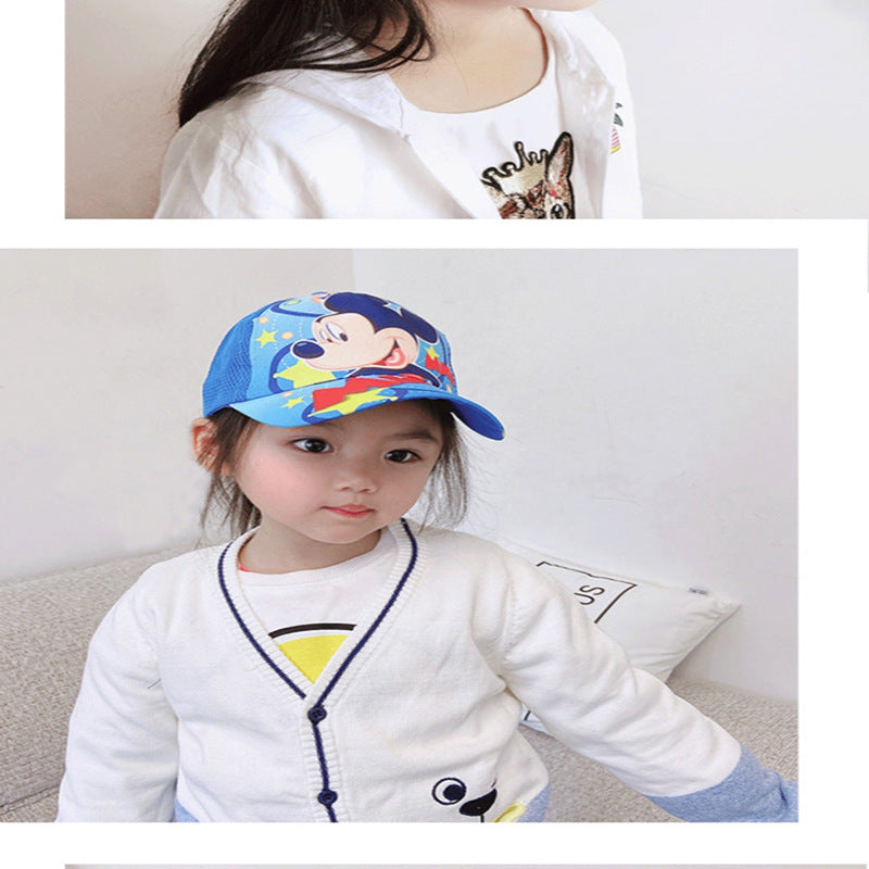 Kids Cotton Baseball Cap Hat for Boys, Boys Caps Perfect for Outdoor Sunny Days Sun Hat 3+ Years（Princess）