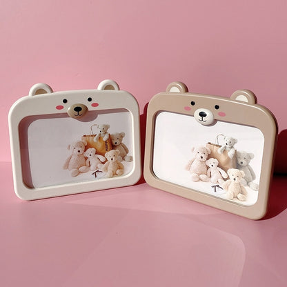 Cute Bear Photo Frame with pen holder back 4 x 6 Picture Frame for Tabletop Display, Cute Home Room Decor, Gifts for kids women