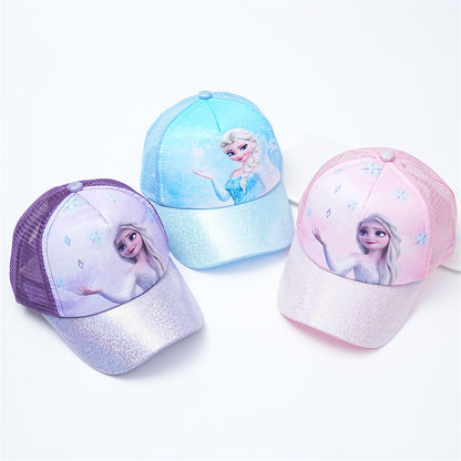 Kids Cotton Baseball Cap Hat for Boys, Boys Caps Perfect for Outdoor Sunny Days Sun Hat 3+ Years(BLUE FROZEN)