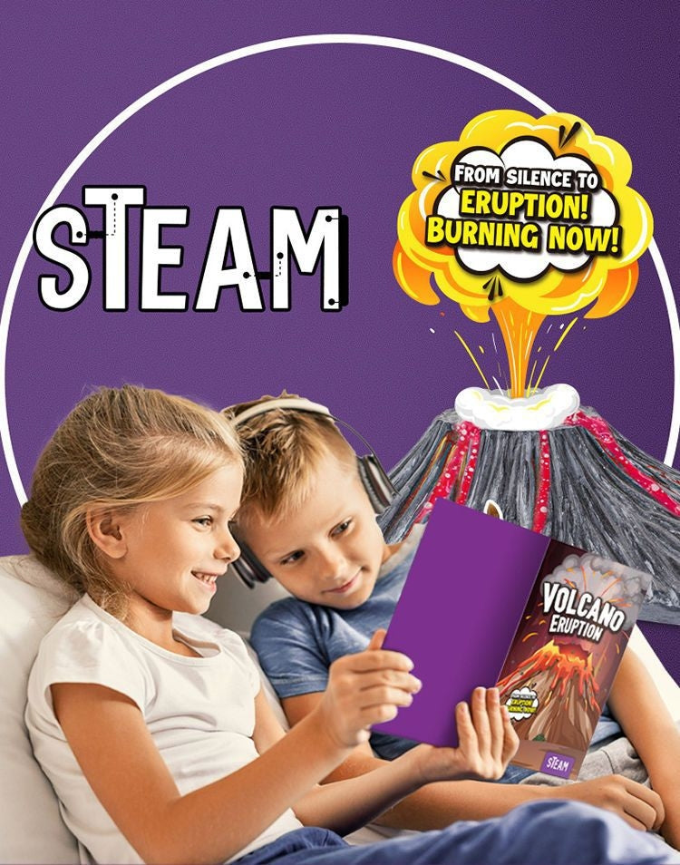 Make Your Own Volcano Eruption Stem Kit For Kids Science Experiments For Kids Age 7 - Craft- Chemistry Gifts(Set 01)