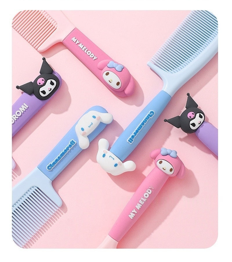 2 Pcs Girls Hair Brush Set, Fine Tooth Detangle Comb and Brush, Cute Travel Hairbrush for Girls Women Wet Dry Hair Curl Straight Styling