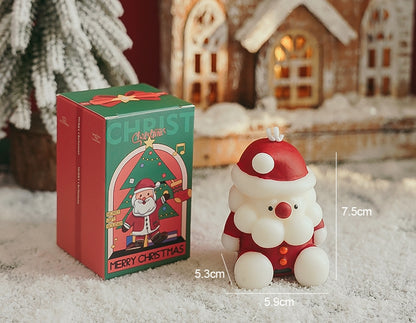 Scented Candles Gifts for Women, Christmas Tree Santa Scented Candles Gift Boxed, Long Lasting, Home Fragrance Gifts (Christmas Santa)