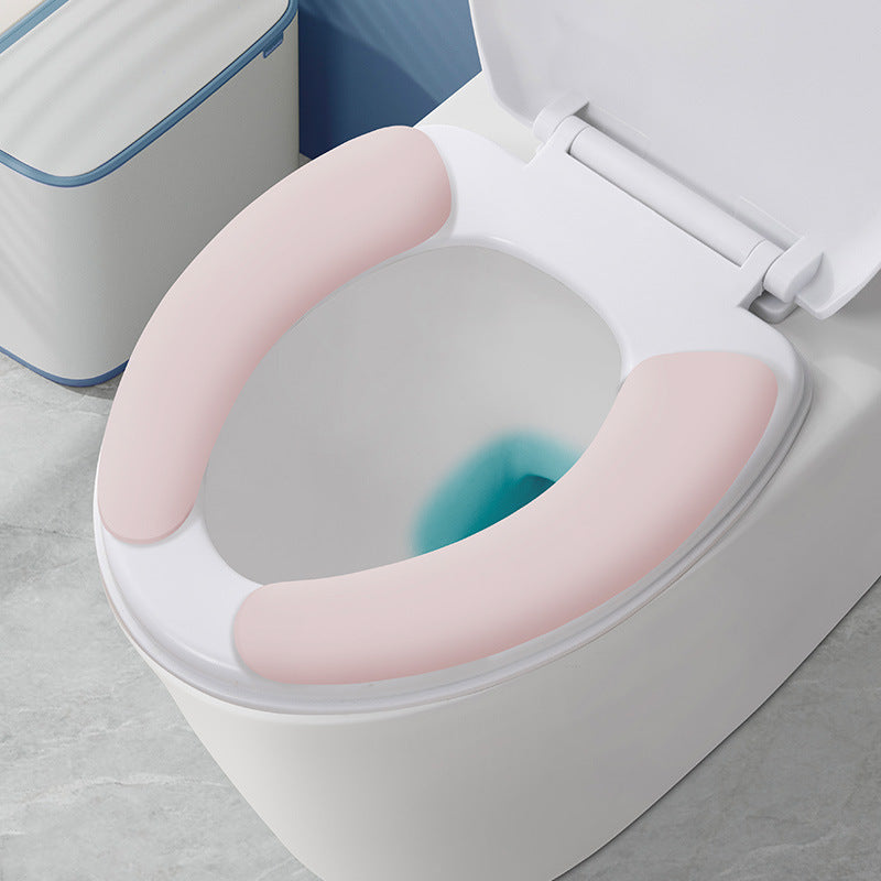 3PCS Bathroom Soft Thicker Warmer Warm waterproof Plush Stretchable Washable Cloth Toilet Seat Cover Pads