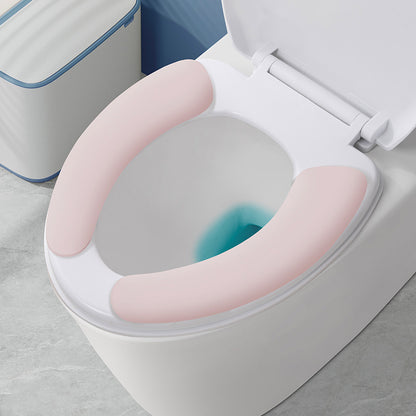 3PCS Bathroom Soft Thicker Warmer Warm waterproof Plush Stretchable Washable Cloth Toilet Seat Cover Pads