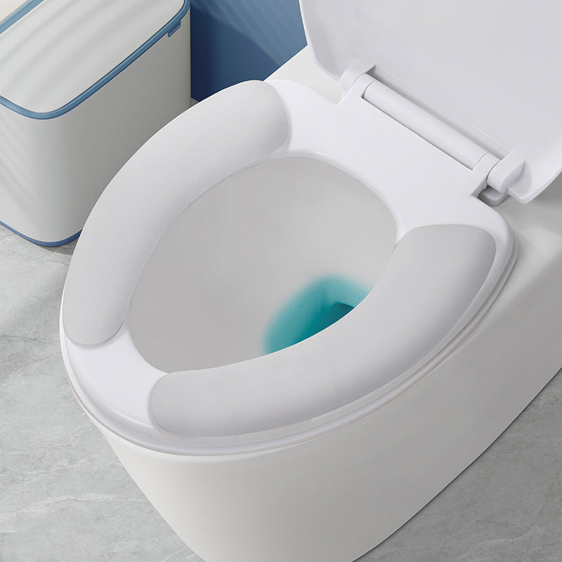 3PCS Bathroom Soft Thicker Warmer Warm waterproof Plush Stretchable Washable Cloth Toilet Seat Cover Pads