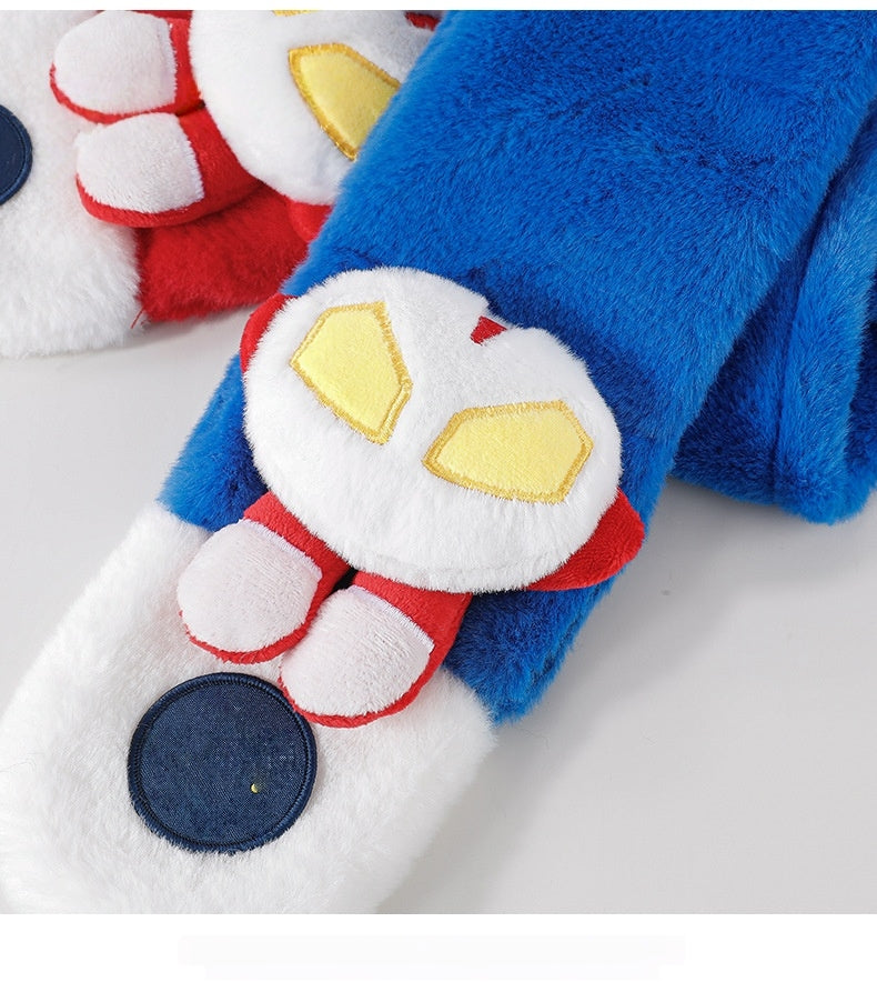 Kids Winter Beanie Scarf for 2-10 Years Old Boys Girls.Outdoor Warm Fleece Lined Thermal Knit Fluffy Pom