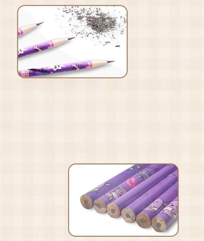 Pack of 12 Princess Spider HB Pencils with erasers Kids Children Party Bag Fillers School Office (Panda)