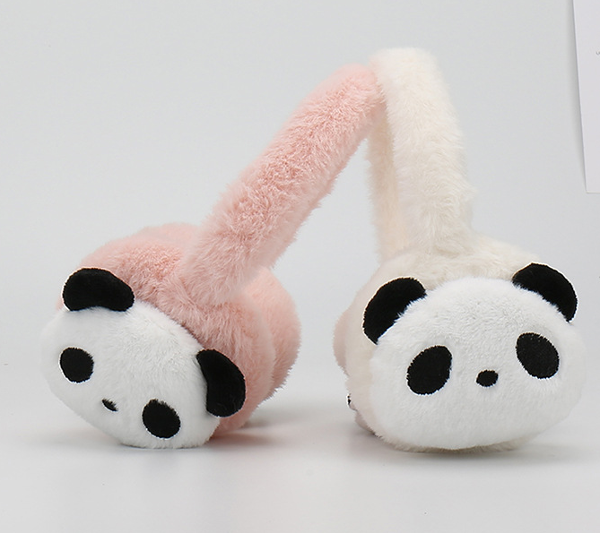 Kids Boy Girl Earmuffs Winter Fleece Thermal Outdoor Warm Plush Ear Warmer (Panda)