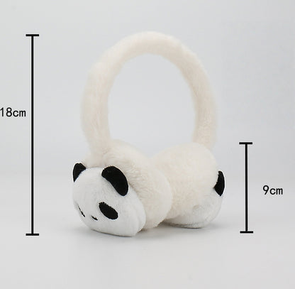 Kids Boy Girl Earmuffs Winter Fleece Thermal Outdoor Warm Plush Ear Warmer (Panda)