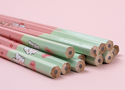 Pack of 12 Princess Spider HB Pencils with erasers Kids Children Party Bag Fillers School Office (Girls)