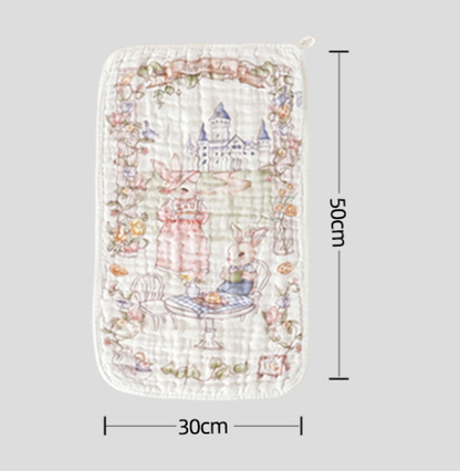 2 Pack Baby Muslin Cloths, 6-Layer Soft and Absorbent Cotton Muslin Squares, Reusable Baby Face soft Towels & Newborn Hand Washcloths, 30×50CM Breathable Baby Cloths for kids Boys (Set01)