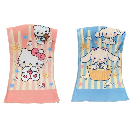 2PCS Children's Facial Towel, Kids Washcloth Towels, Cotton Kids Face Towels, Cute Kitty dog Hand Towel Set, Children Wash Cloths for Hand Face Shower, 33x 73 CM