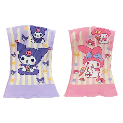2PCS Children's Facial Towel, Kids Washcloth Towels, Cotton Kids Face Towels, Cute Kitty dog Hand Towel Set, Children Wash Cloths for Hand Face Shower, 33x 73 CM