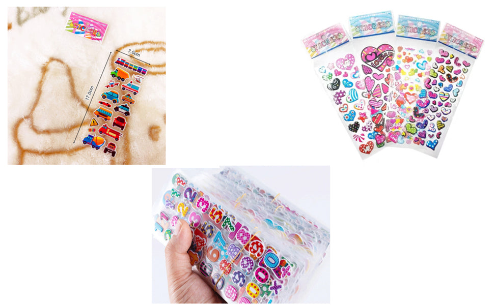 24 Sheets Kids Toddlers 3D Princess Spider Aven Puffy Stickers Party Bag Fillers Boys Girls Teachers as Reward Craft Scrapbooking Animals Trucks Airplane(Princess)