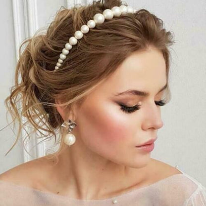 3PCS Headbands Womens Girls Alice Faux Pearls Headband Hairbands Bridal Hair Hoop Wedding Hair Accessories Bloggers Party Hair