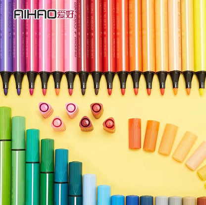 24 Colours Assorted Colouring Set Gift Washable Water Colour Markers Coloured Pens Kids Children Colouring Drawing Pens Assorted Colours Markers Pens for Children Doodling (24 Colour)