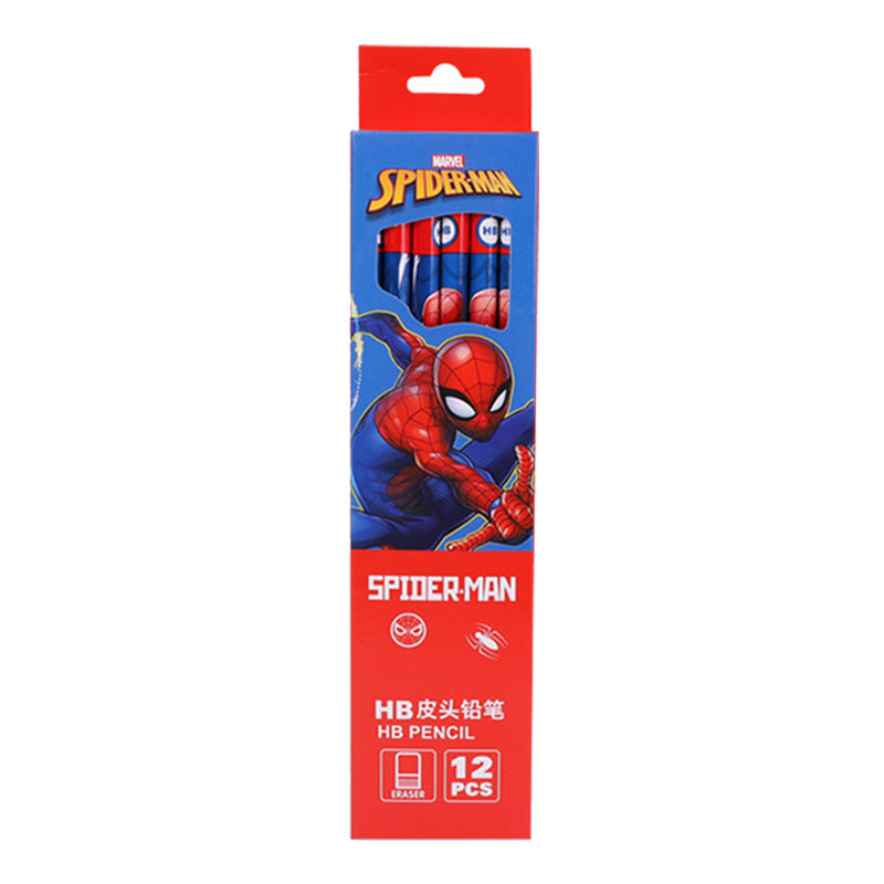 12 Pack Princess Spider HB Pencils with erasers Kids Children Party Bag Fillers School Office