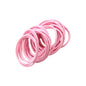 50Pcs Girls Women 2.5mm Thin School Uniform Endless Hair Elastics Bobbles Hair Ties Bands Ponios Ponytail Holders (Pink)