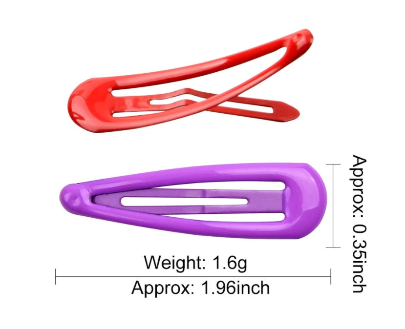 8pcs Women Kids Snap Bow Hair Clip Set Ribbon School Uniform Bows Metal Barrette